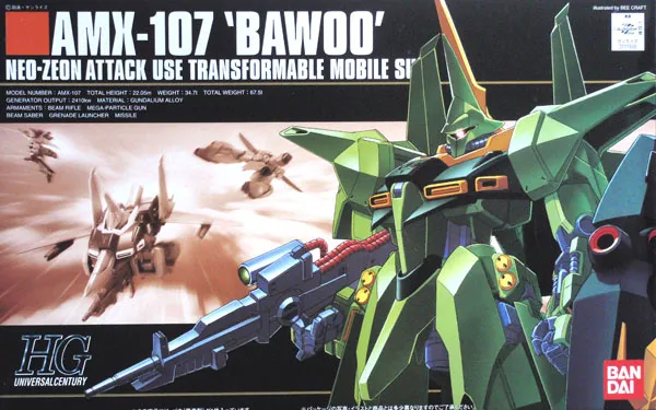 GUNDAM - HG 1/144 AMX-107 Bawoo Neo-Zeon Attack - Model Kit